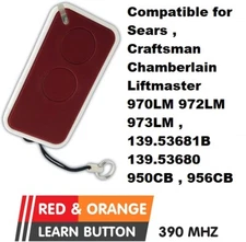 Craftsman 139.53681B Garage Door Opener Key Chain Remote Control 139.53680 
