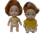 TYCO 1990 Quints Baby RED HAIR Doll 2.5" Figure 2 Dolls