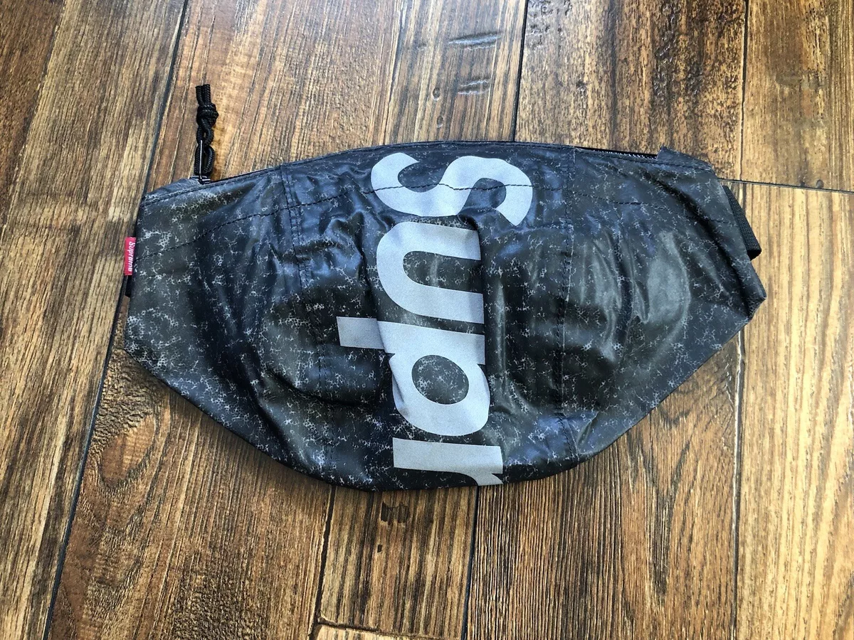 Supreme Waterproof Reflective Speckled Waist Bag Black FW20