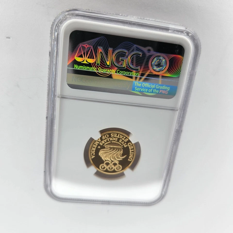 1988 W Olympics $5 - NGC Pop 1: Commemorative Gold Coin -  PF 70 Ultra Cameo  - Image 4 of 4