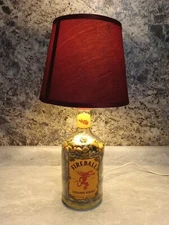 Unique Fireball Cinnamon Whiskey Bottle Bar / Table Lamp with Shade & Bulb 