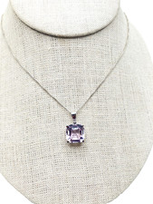 925 Sterling Silver Chain Crystal Pendant