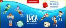 Disney Pixar Luca Toys Mini Action Figures Card Game Party Favors Decorations