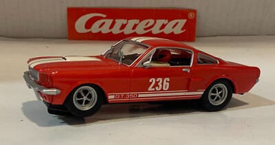 Carrera Evolution Ford Mustang Gt350 HISTORIC Racer Slot Car Red 1