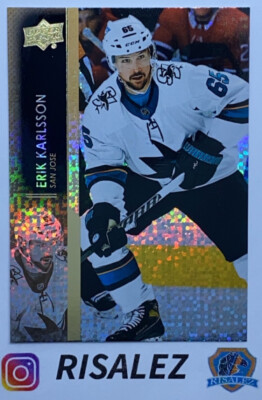 2021-22 Upper Deck Series 2 Erik Karlsson #395 Speckled Rainbow Foil S.J Sharks