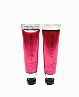 Josie Maran Argan Oil Infinity Lip & Cheek Tint Creamy Oil Duo Boundless Berry 