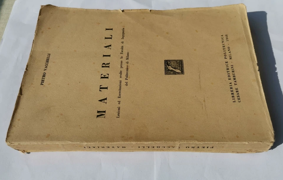 MATERIALI lezioni esercizi Pietro Vacchelli 1948 Libreria Editrice Politecnica - Immagine 3 di 4