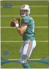 2012 Topps Prime Football Ryan Tannehill Rookie Card Miami Dolphins #87. rookie card picture