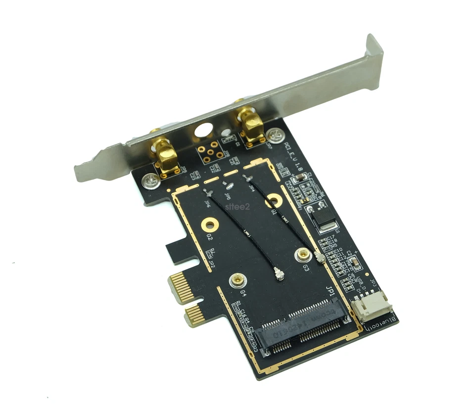 New Mini PCI-E Wireless Card To PCI-e PC Desktop WIFI WLAN CARD Express Adapter - Image 2 of 3