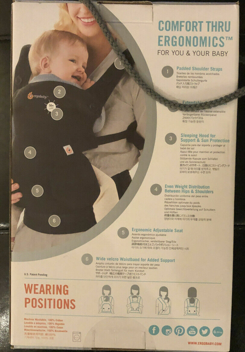 Ergobaby Four Position 360 Carrier Pure Black 360ablk For Sale Online Ebay