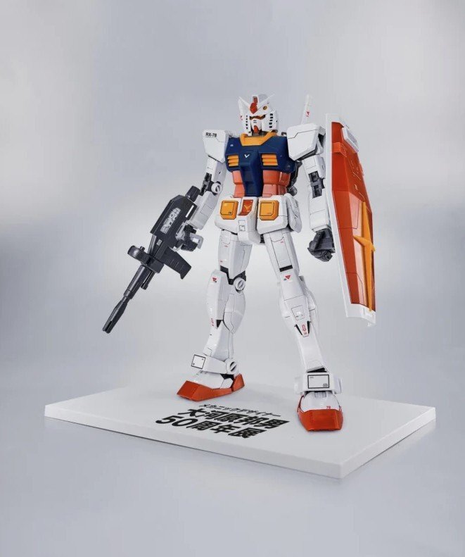 ワッカガンプラ Bandai 1/144 RG RX-78-2 Gundam Okawara Kunio Exhibition Ver
