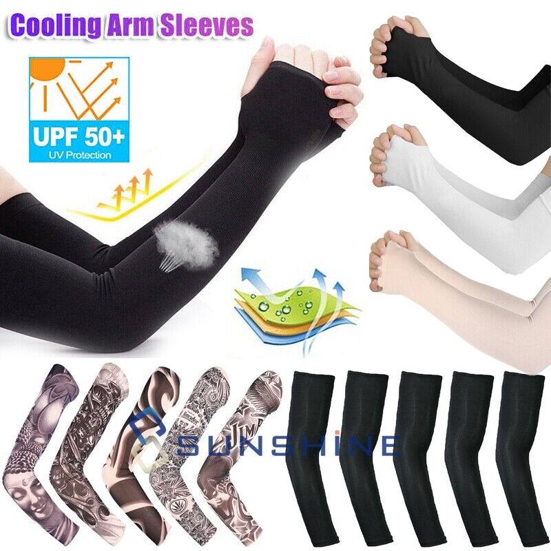 1/2/3/5Pair Cooling Arm Sleeves Cover UV Sun Protection Outdoor Basketball Sport