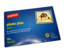 Staples Photo Plus Gloss 4x6 8 mil Photo Paper- PLEASE READ DESCRIPTION