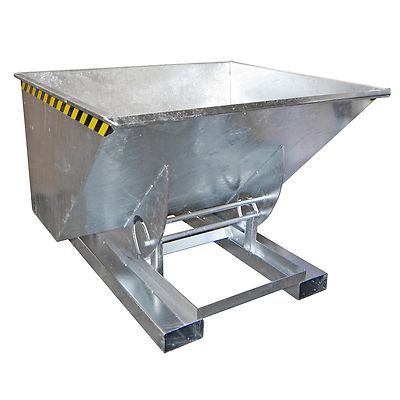 Kippbehälter mit Abrollsystem Kippmulde Kippcontainer Behälter 1,00 m³ Verzinkt