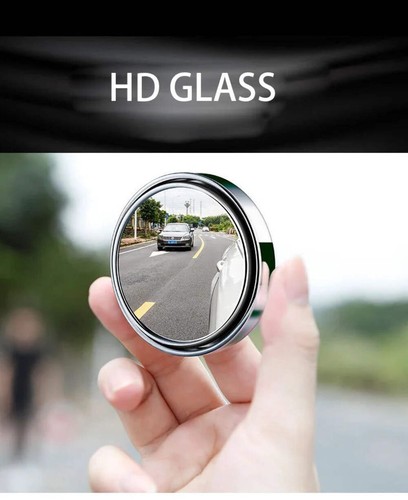 2Pcs Round Frame Convex Blind Spot Mirror Safety Driving Wide-angle 360 Degree A - Picture 9 of 17