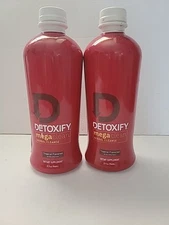 LOT OF 2 Detoxify Mega Clean Tropical Herbal Cleanse | 32oz Detox Drink Exp 3-25