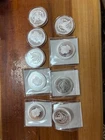 9 Liberty Head Silver Rounds