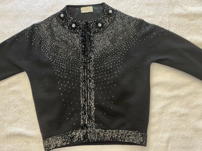 Vintage 1950s Kungs Bothers & Co. Ltd Beaded Sweater (Miramar Arcade, Hong Kong)