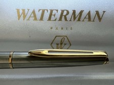 WATERMAN penna sfera Hemisphere cromata profili dorati scrive