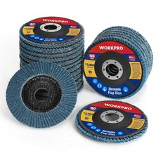 WORKPRO 20PC Flap Disc Zirconia Abrasive Grinding Wheel Flap Sanding Disc 40Grit