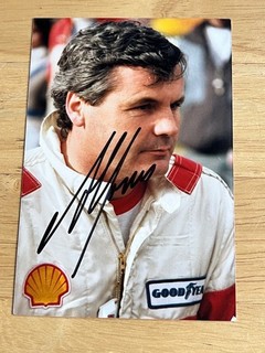 Alan Jones hand signed photo 13x9cm 1980 Williams F1 Maureen Magee photo
