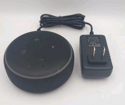 Amazon Echo Dot (3rd Generation) Smart Speaker & Charger with Alexa - Charcoal