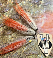 3 V Fly 1 Inch JC Junction Rocket Shrimp Copper Salmon Tube Flies & Trebles