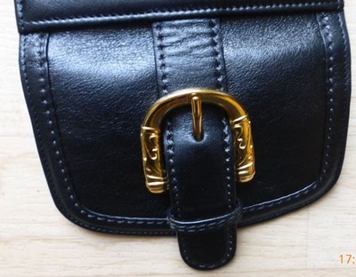    ESCADA, PORTEMONNAI, GELDBÖRSE, schwarz mit Schnalle   unbenutzt, OP, Vintage