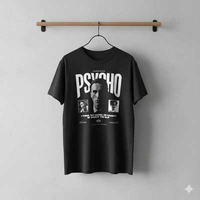 American Psycho Movie Quote Graphic Black Unisex T-Shirt - S028