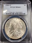 1900 O MMORGAN SILVER DOLLAR PCGS GRADED MS64 + NICE ORIGINAL COIN $1 WHITE