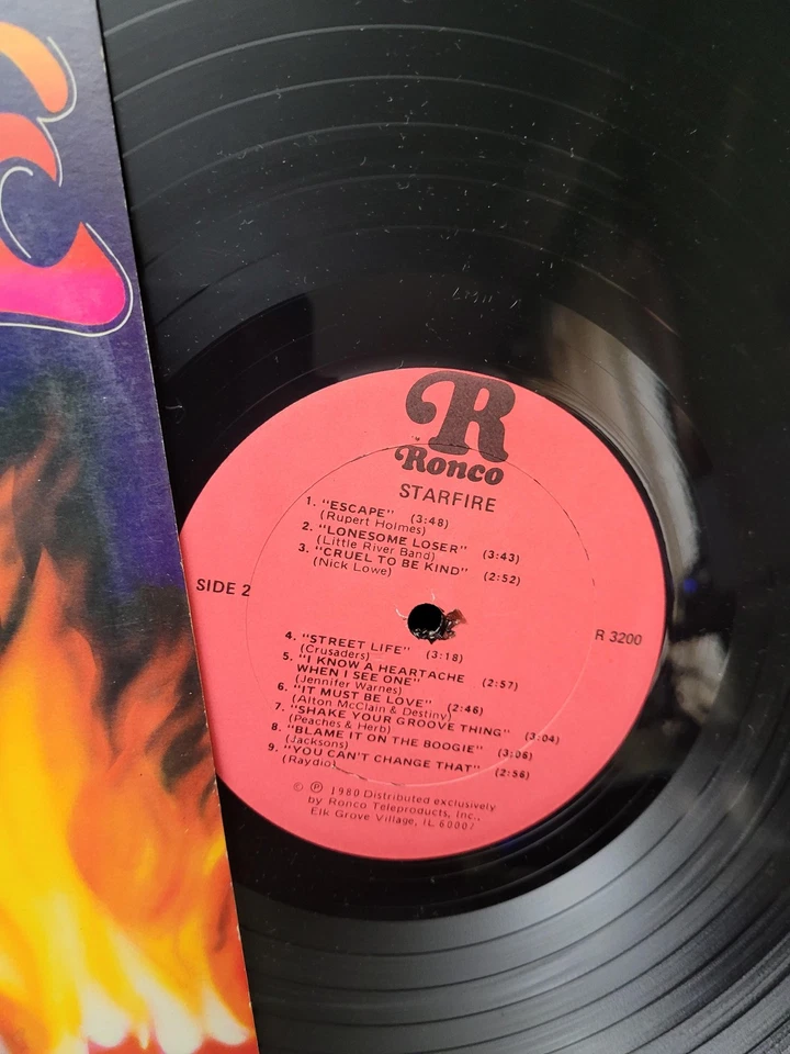 Ronco Starfire Compilation Vinyl LP 1980 Original Hits Michael Jackson Journey Foto 4 de 4