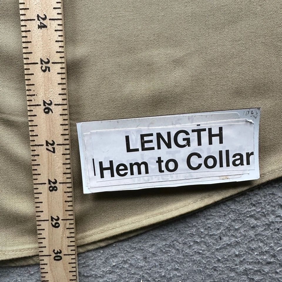 Camisa De Colección Años 70 80 Norm Thompson Sarga Safari Abotonada Hombres Grande Marrón Caqui Foto 4 de 4