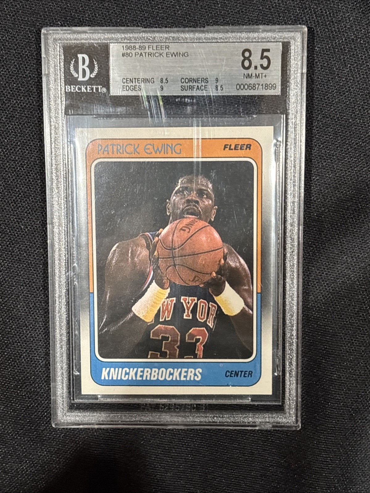 1988-89 Fleer - Patrick Ewing #80 BVG 8.5