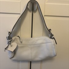 Maschera Firenze White Leather Vintage Bag VGC Hardly Used