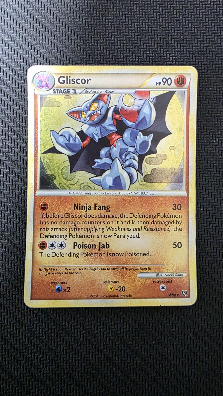 Gliscor Holo Rare Undaunted 4/90 Fighting Holo Pokemon Card