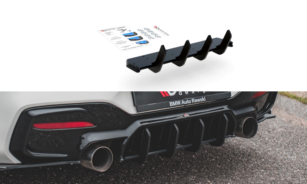 Diffuseur arriere Maxton BMW M140i V4 rouge pour affirmer votre style sur circuit
