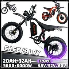 20" E- Fat tire Bike Electric Motorcycle 3000w 6500W 20/32AH Warrior E-Dirt Bike