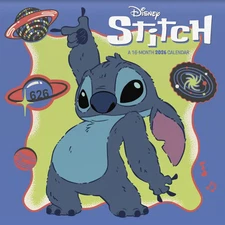 Trends International,  Disney Stitch 2026 Wall Calendar, 12'' X 12'', 16-Month C
