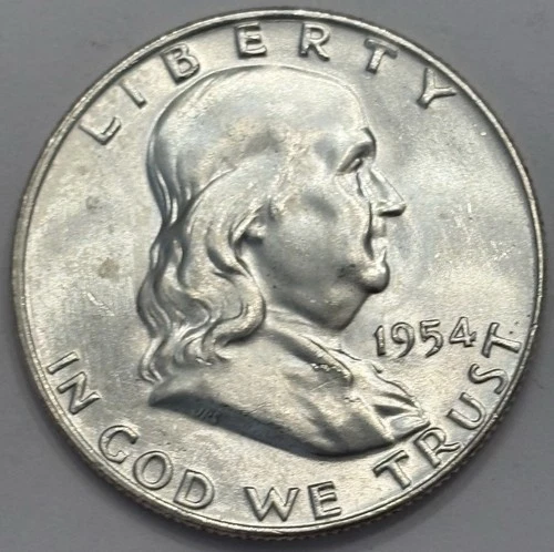 1954-D Franklin Half Dollar — Uncirculated MS Gem 💎 Full Bell Lines