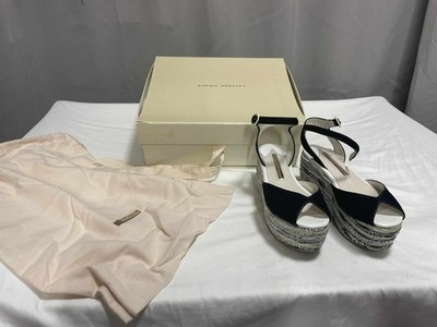 Damenschuhe Sophia Webster EU 35 schwarz mit schwarz/weiß/silber Plateau 3257