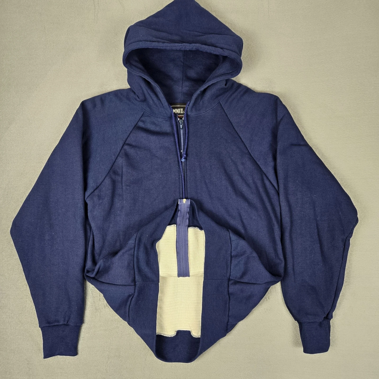 Omni II Hoodie Mens Large Blank Waffle Thermal Lined Work Sweatshirt Two-Tone