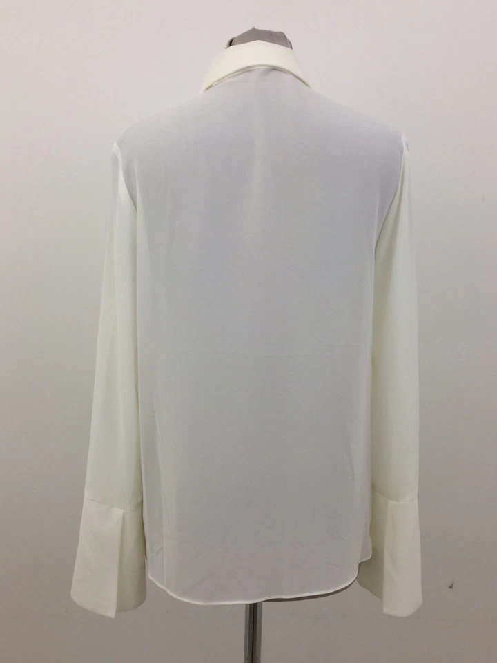 Next Blusa Mujer Talla 10 Marfil Cuello Manga Larga Botones Nueva F1 Foto 4 de 4