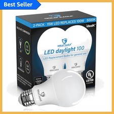 Shatter Resistant Great Eagle A19 LED Bulbs   Instant On, Daylight 5000K