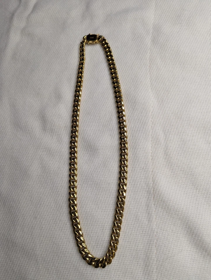 Yellow Gold Plated over Copper Miami Cuban Link Chain 24 Inches 124 Grams 5mm - Image 3 of 4