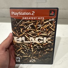 BLACK Sony PlayStation 2 PS2 Greatest Hits EA FPS Shooter 2006 Case & Disc