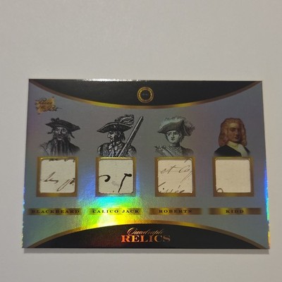 2024 Blackbeard Calico Jack Black Bart Capt Kidd HW Quad Relic Pieces Past 1700s