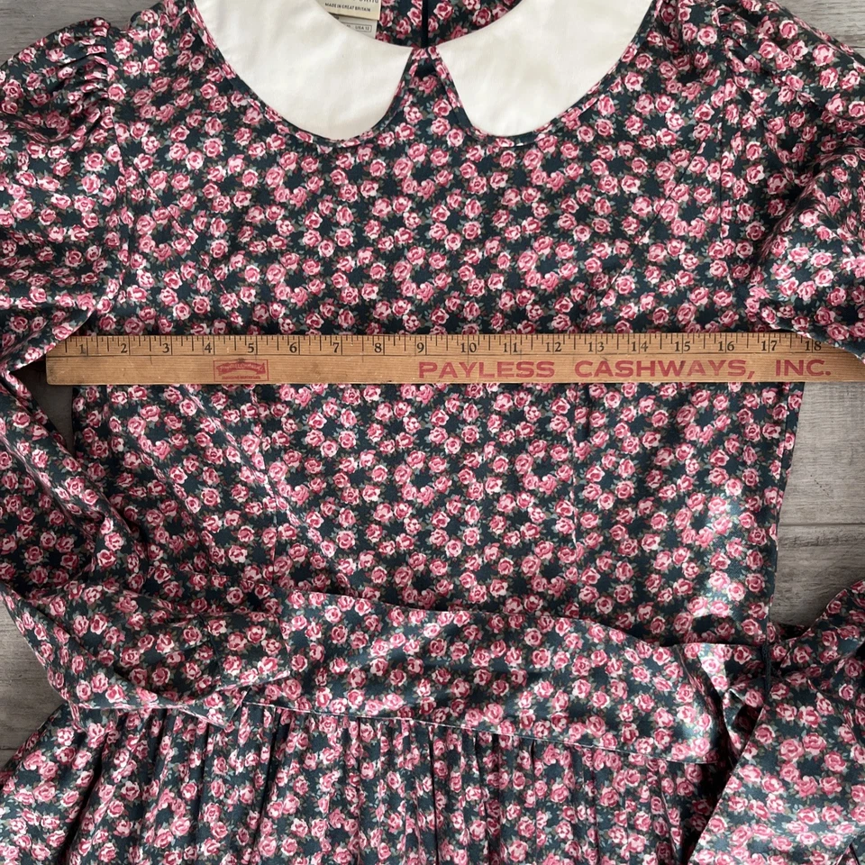 Vestido largo rosa madre e hijo de colección Laura Ashley para mujer años 80 Foto 4 de 4