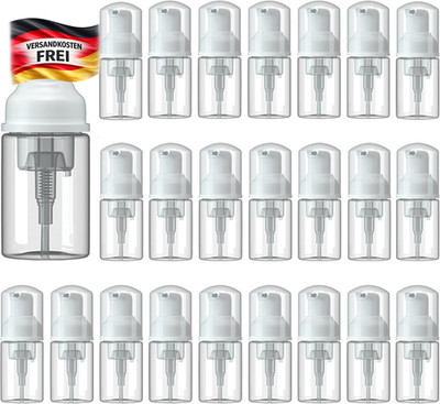 Mini Schaumspender Set 24 Stück 30 ml Tragbar für Kosmetik und Reinigungsmittel