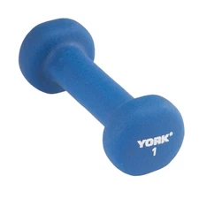 York Barbell Neoprene Coated Fitbell Dumbbell1LB Pk1 Dumbbell Set for Women&Men