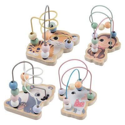 Joueco The Wildies Family Kralenbaan met dierenprint, 4 as